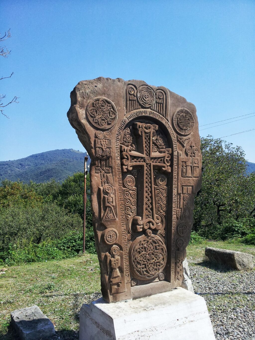 Khachkar_in_Kantsasar_Church_Artsakh